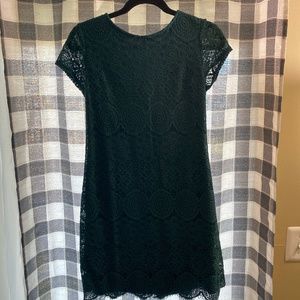 Green lace dress